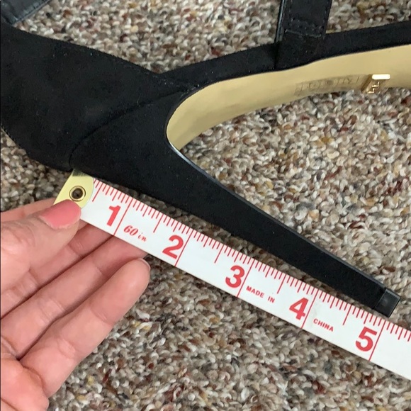 Bebe Gladyssa Black Chiffon Heels, sz 10 - Picture 7 of 8